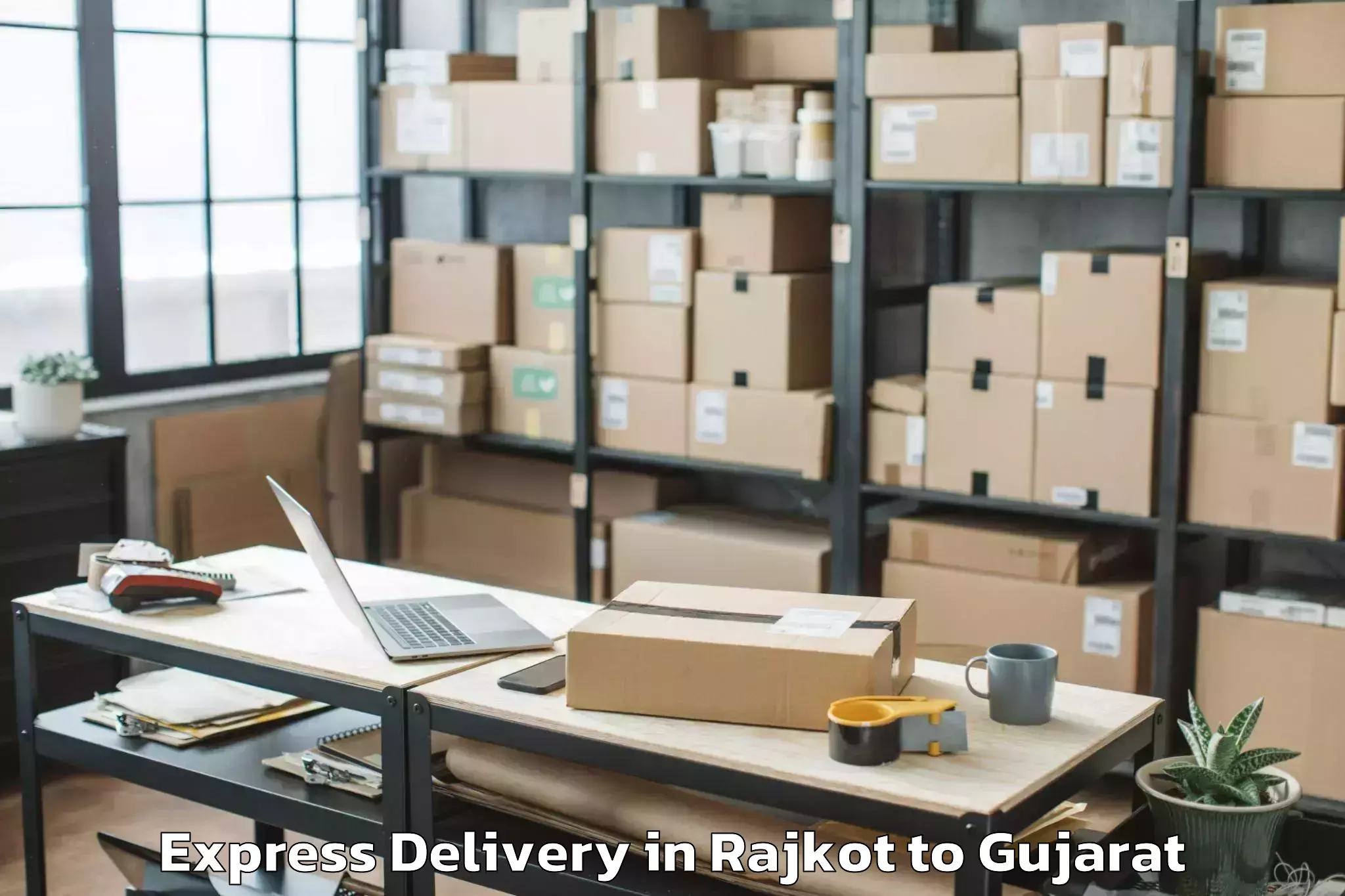 Top Rajkot to Umreth Express Delivery Available